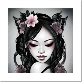 style tatto girl Posters and Art